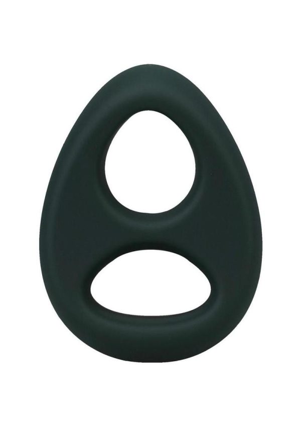 Rock Solid The Code Silicone Cock Ring with Bandana - Green/Black - Image 3