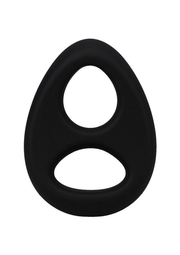 Rock Solid The Code Silicone Cock Ring with Bandana - Black - Image 3