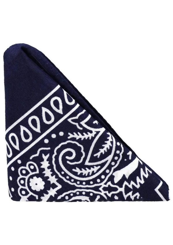 Rock Solid The Code Silicone Cock Ring with Bandana - Navy Blue/Black - Image 4