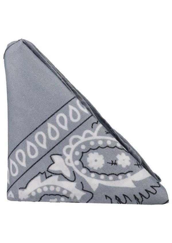 Rock Solid The Code Silicone Cock Ring with Bandana - Gray/Black - Image 4