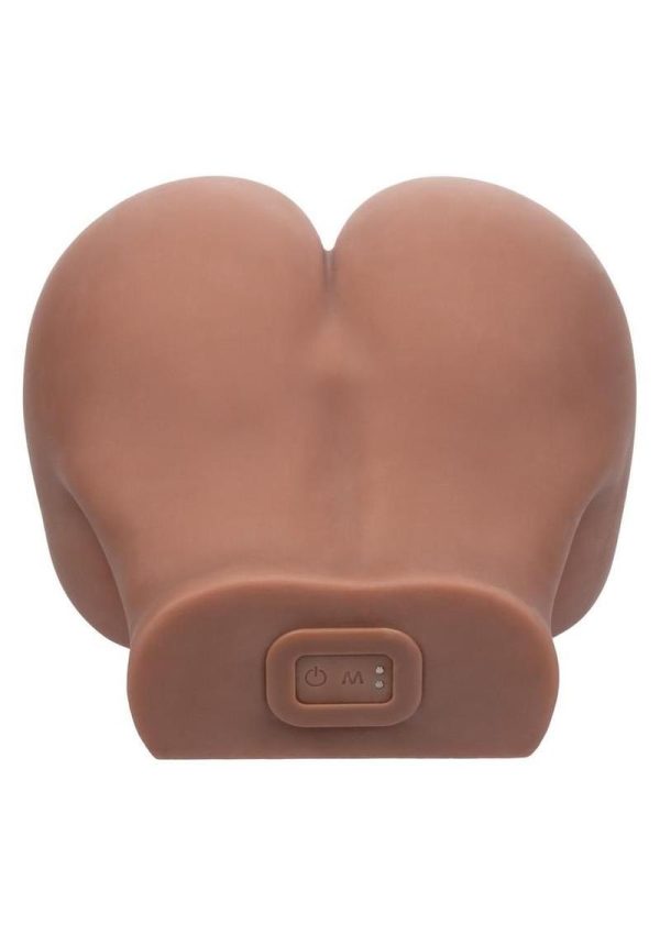 Stroke It Vibrating Twerking Rechargeable BBL Masturbator - Pussy and Ass - Chocolate - Image 3
