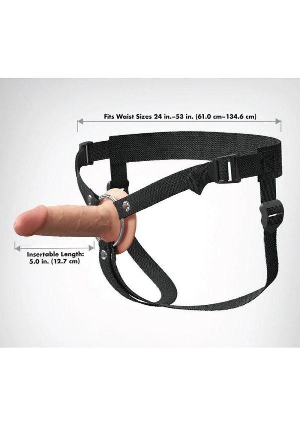 Fantasy X-Tensions Elite Silicone Dual Density Hollow Strap-On 5in - Vanilla - Image 4