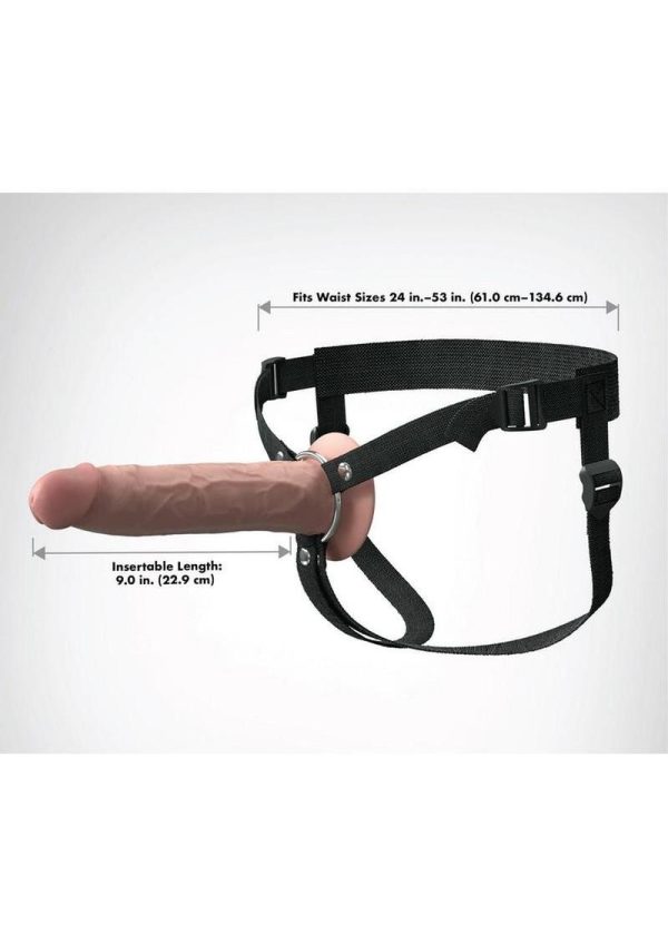 Fantasy X-Tensions Elite Silicone Hollow Strap-On Dual Density 9in -Vanilla - Image 4