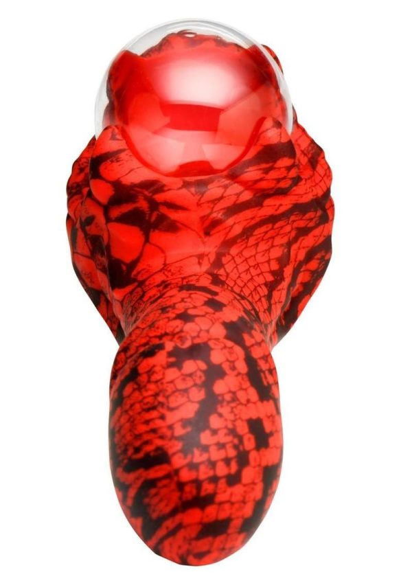 Creature Cocks Cobra Rechargeable Silicone Plasma Vibrator - Red/Black - Image 3