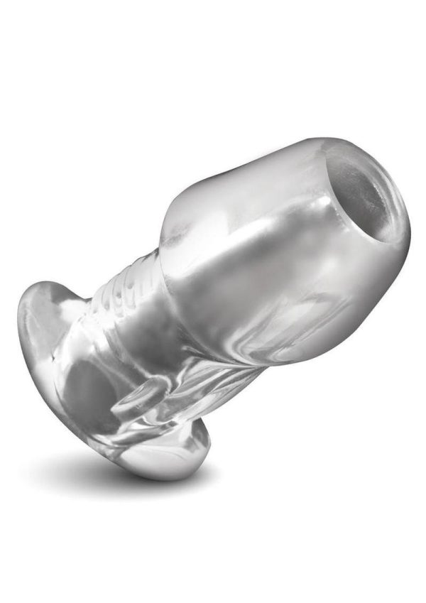 Master Series Dicked Hollow Anal Plug - Small - Clear - Image 3