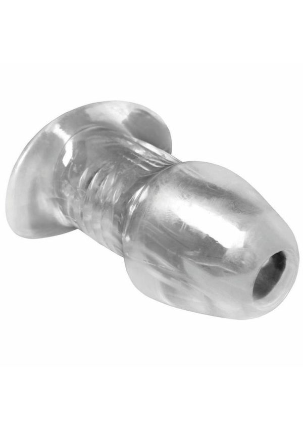 Master Series Dicked Hollow Anal Plug - Large - Clear - Image 3