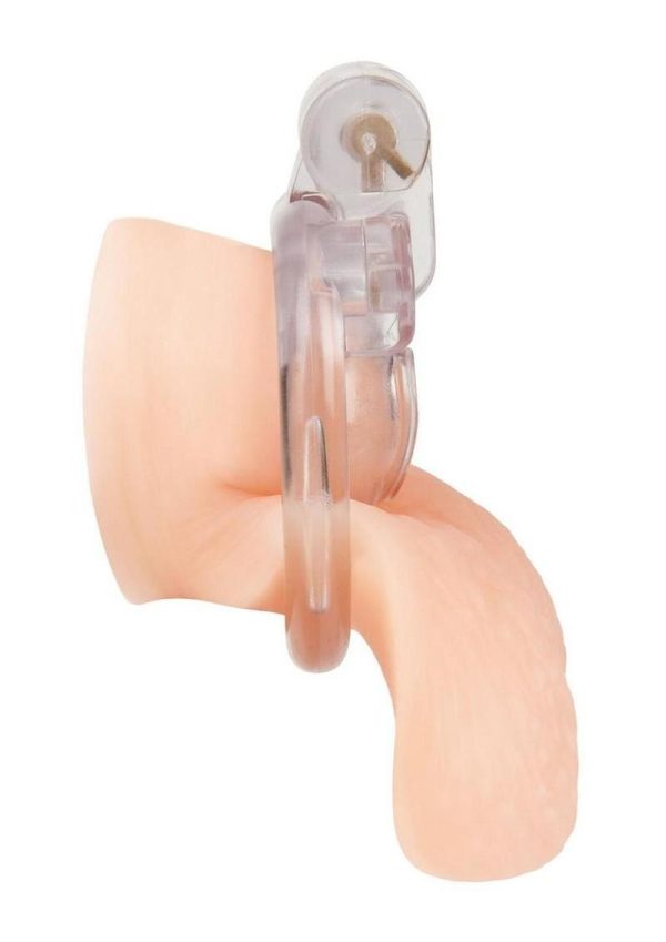 Blueline Acrylic See Thru Mini Cock Micro Chastity Cage - Clear - Image 3