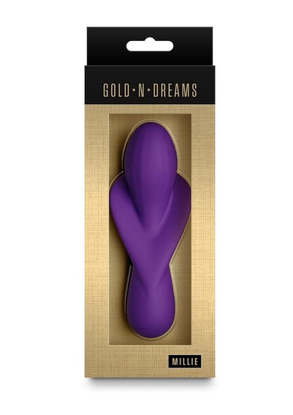 Gold-n-Dreams Millie Rechargeable Silicone Vibrator - Purple
