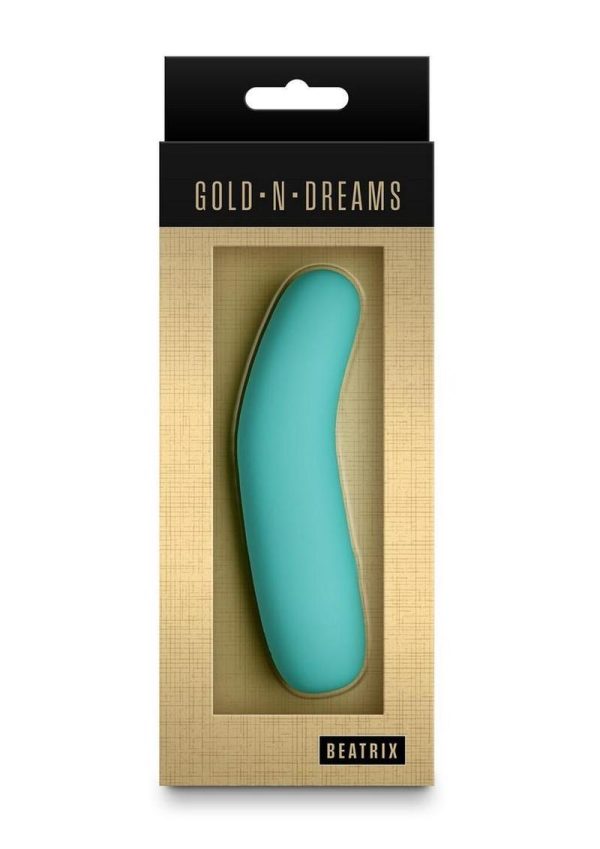 Gold-n-Dreams Beatrix Rechargeable Silicone Vibrator - Aqua