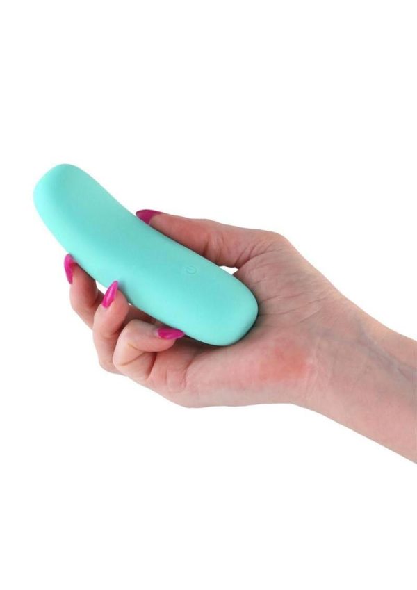 Gold-n-Dreams Beatrix Rechargeable Silicone Vibrator - Aqua - Image 3