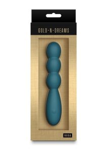 Gold-n-Dreams Rosa Rechargeable Silicone Vibrator - Teal