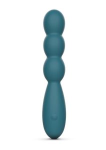 Gold-n-Dreams Rosa Rechargeable Silicone Vibrator - Teal