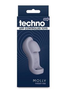 Techno Molly Rechargeable Silicone App Compatible Vibrator - Gray