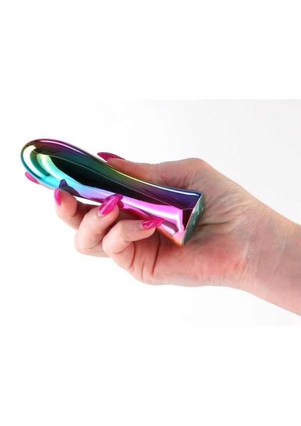 INYA Shimmer Rechargeable Steel Vibrator - Multicolor - Image 3