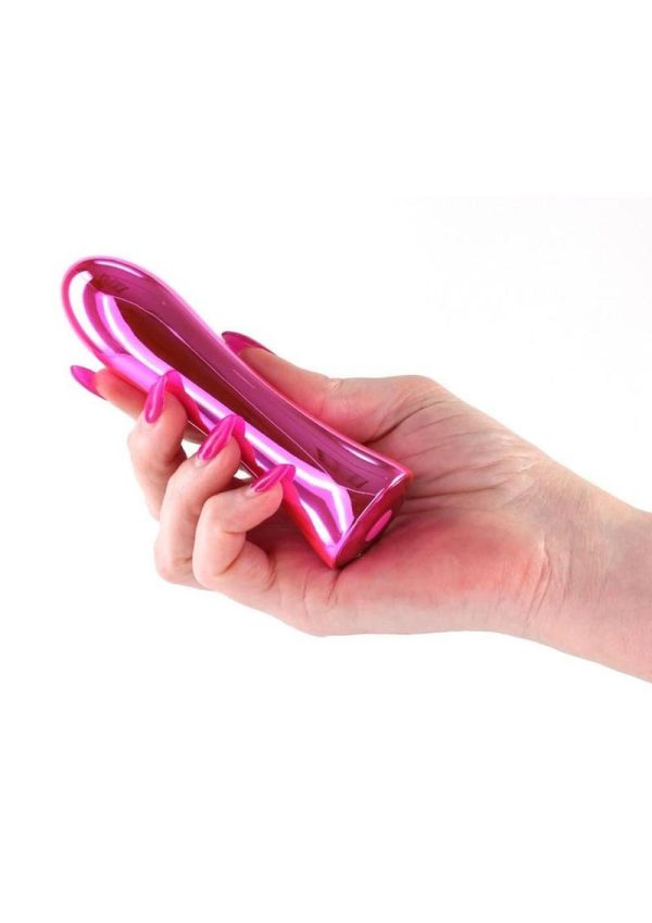 INYA Shimmer Rechargeable Steel Vibrator - Pink - Image 3
