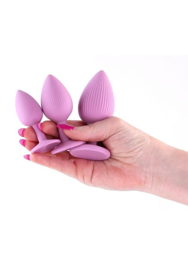 INYA Triple Ace Kit Silicone Lube Channel Anal Plugs (3 Piece) - Pink - Image 3
