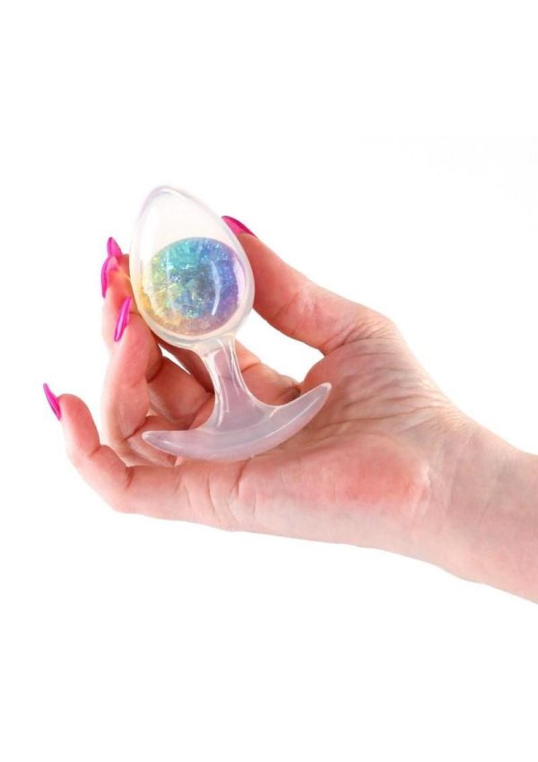 Cosmic Glams Silicone Anal Plug - Medium - Rainbow - Image 3
