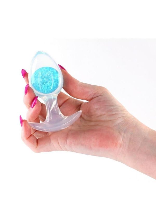 Cosmic Glams Silicone Anal Plug - Medium - Blue - Image 3
