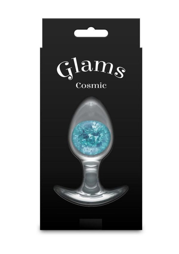 Cosmic Glams Silicone Anal Plug - Medium - Blue - Image 4