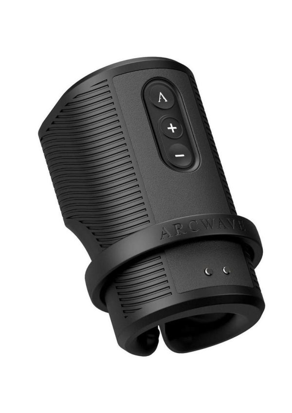 Arcwave Zing Rechargeable Silicone Vibrating Half Sleeve Dual Motor Masturbator - Black - Image 4