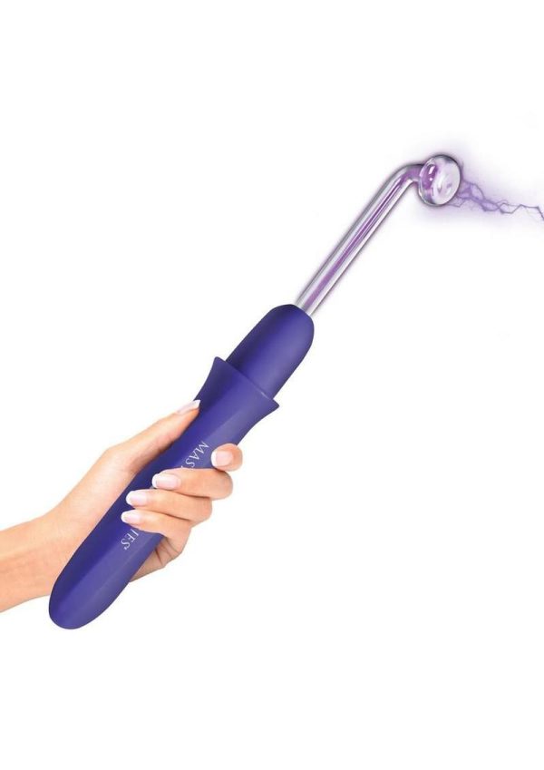 Master Series Elektra Rechargeable E-Stim Wand - Purple - Image 3