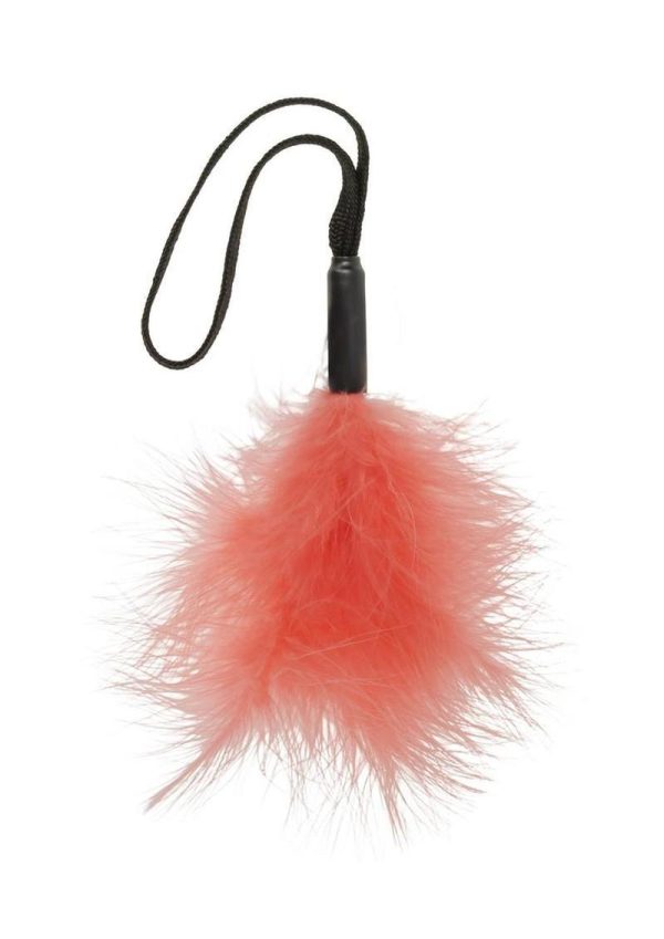 Sex and Mischief Peaches N CreaMe Wrist Feather Tickler - Orange/Black - Image 3