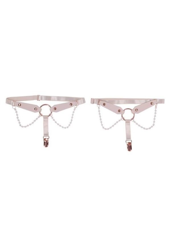 Sex and Mischief Peaches N CreaMe Garters - Rose Gold