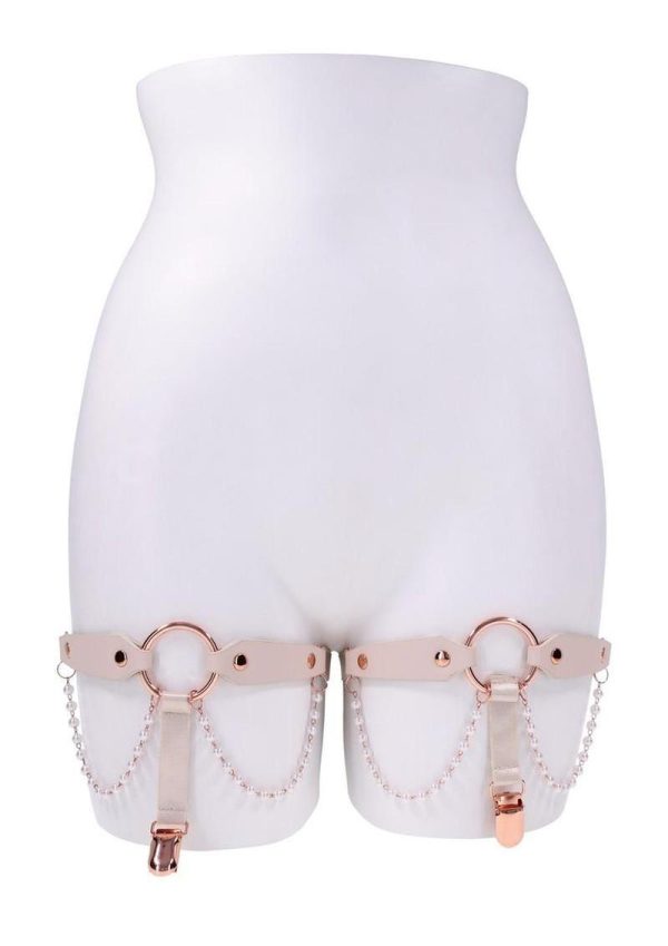 Sex and Mischief Peaches N CreaMe Garters - Rose Gold - Image 3