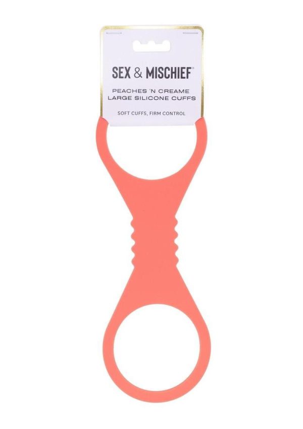 Sex and Mischief Peaches N CreaMe Silicone Cuffs - Large - Orange