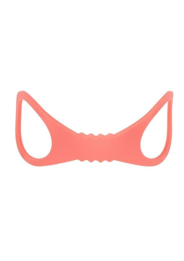 Sex and Mischief Peaches N CreaMe Silicone Cuffs - Large - Orange - Image 3