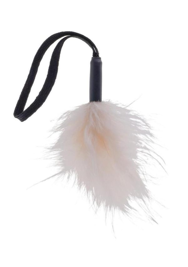 Sex and Mischief Peaches N CreaMe Wrist Feather Tickler - Vanilla/Black - Image 3
