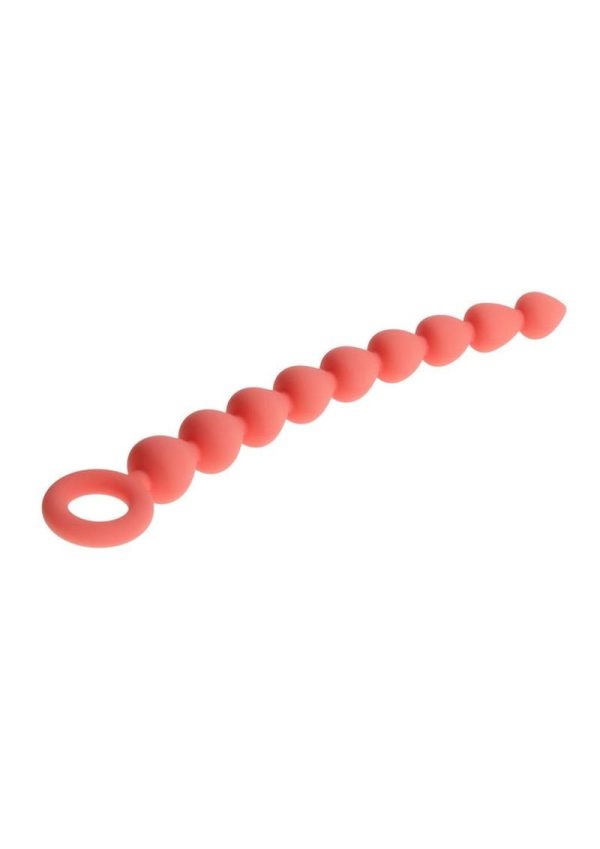 Sex and Mischief Peaches N CreaMe Silicone Anal Beads - Orange - Image 3
