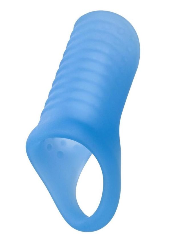 Basic Essentials Liquid Silicone Pleasure Enhancer - Blue - Image 3