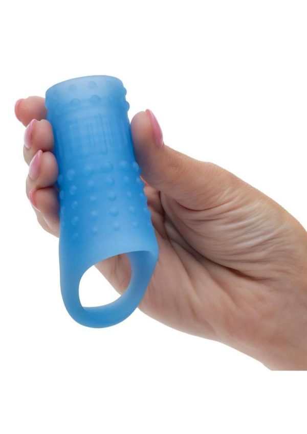 Basic Essentials Liquid Silicone Pleasure Enhancer - Blue - Image 4