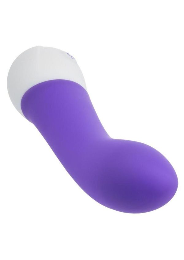 Basic Essentials Rechargeable Silicone G Vibrator - Purple - Image 3