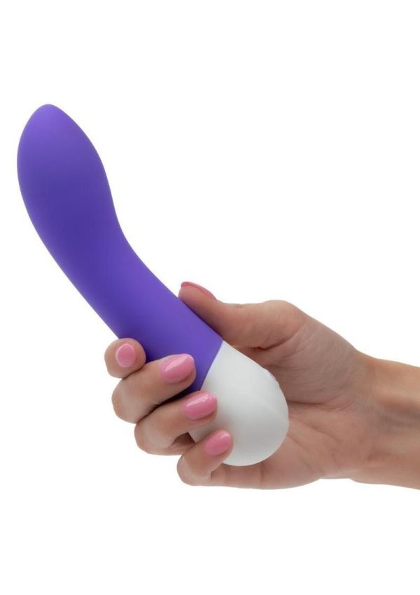 Basic Essentials Rechargeable Silicone G Vibrator - Purple - Image 4