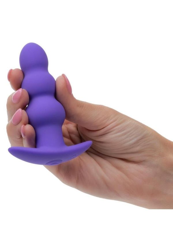 Basic Essentials Rechargeable Beaded Probe - Purple - Image 4