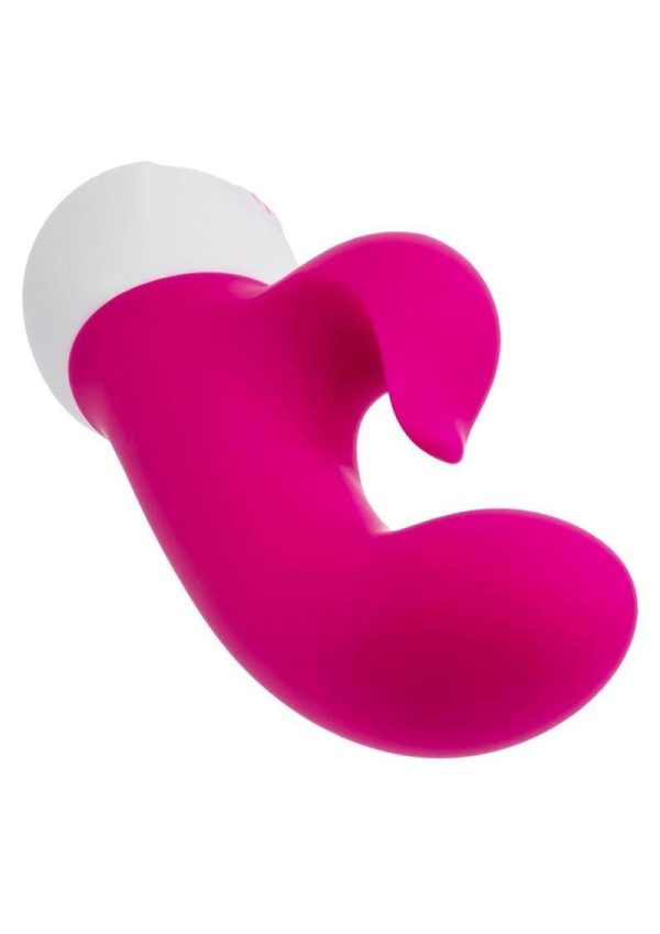 Basic Essentials Rechargeable Dual Pleaser Rechargeable Silicone Vibrator - Pink - Image 3