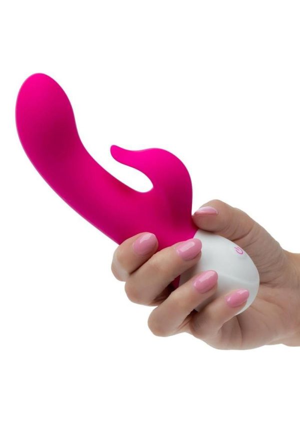 Basic Essentials Rechargeable Dual Pleaser Rechargeable Silicone Vibrator - Pink - Image 4