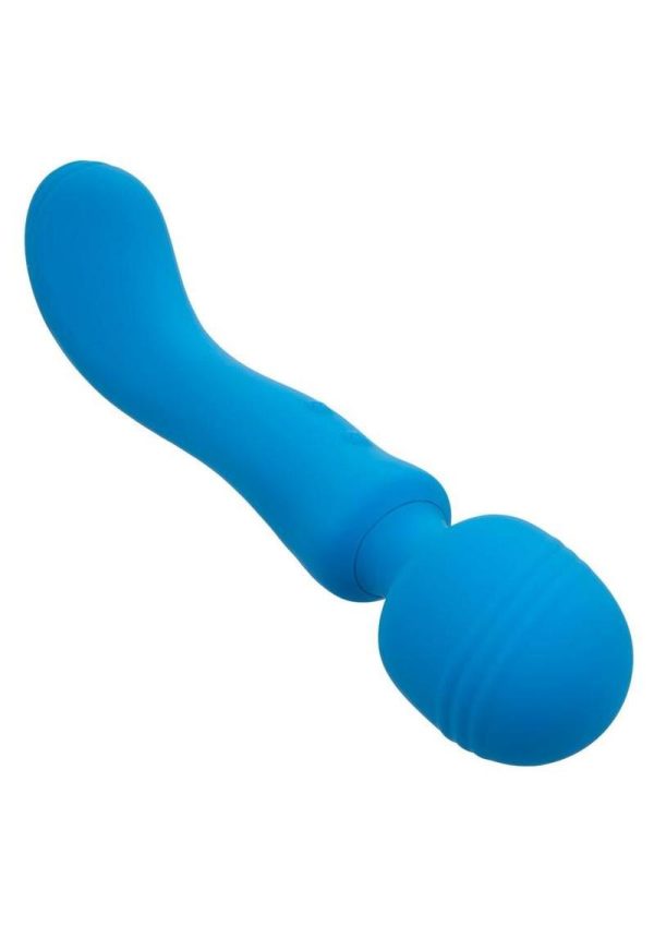 Rumbler Rumble Wand Rechargeable Silicone Vibrator - Blue - Image 3