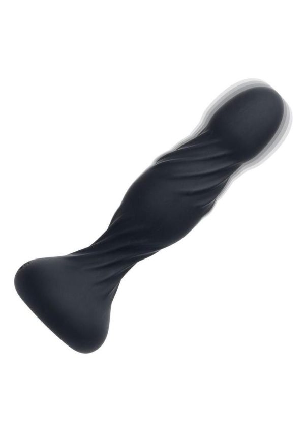 Deep Stud Rechargeable Silicone Reverberating Probe - Black - Image 3