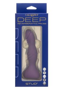 Deep Stud Rechargeable Silicone Reverberating Probe - Purple