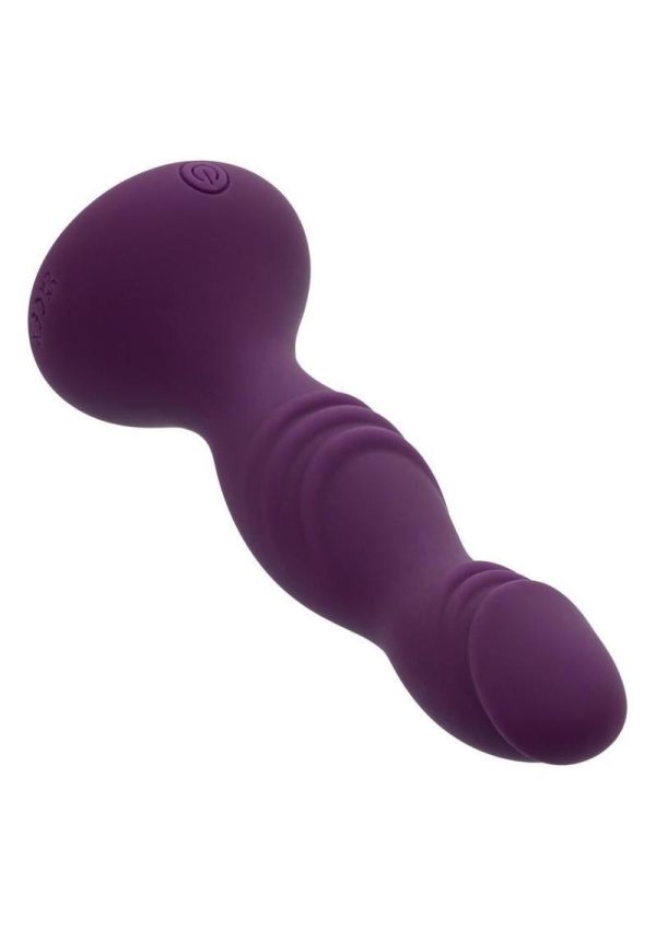Deep Stud Rechargeable Silicone Reverberating Probe - Purple - Image 3