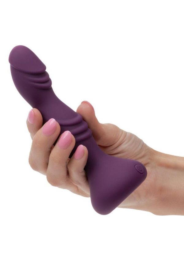 Deep Stud Rechargeable Silicone Reverberating Probe - Purple - Image 4