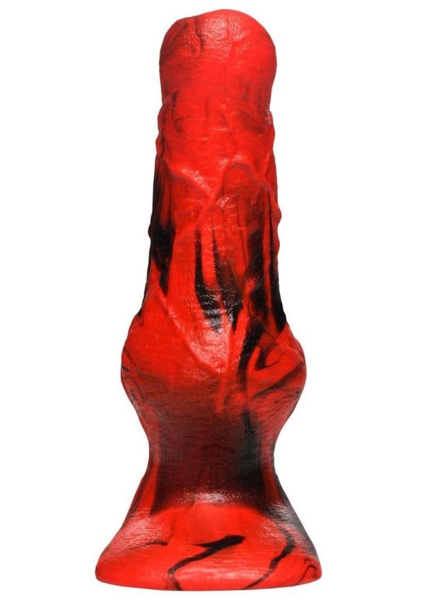 Creature Cocks Hell Hound Silicone Penis Enhancer - Red/Black - Image 3