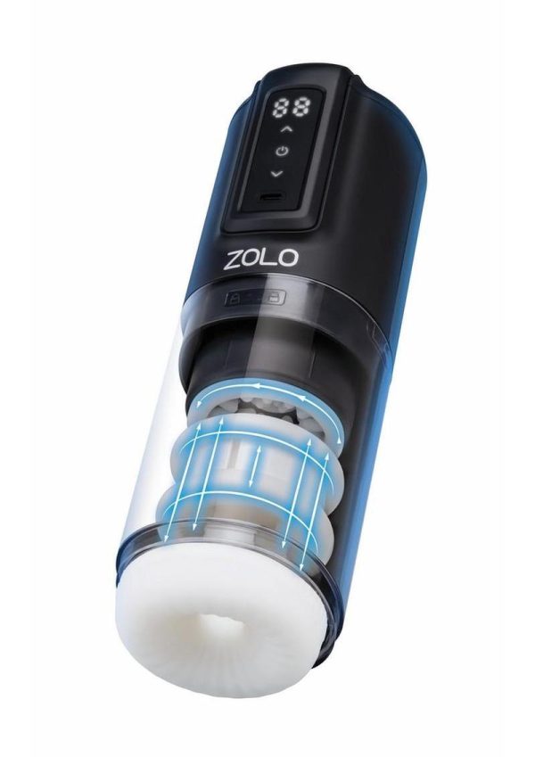 Zolo Hawk Tuah Ultimate BJ Thrusting Rechargeable Masturbator - Black/Clear - Image 3