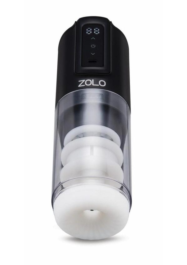 Zolo Hawk Tuah Ultimate BJ Thrusting Rechargeable Masturbator - Black/Clear - Image 4