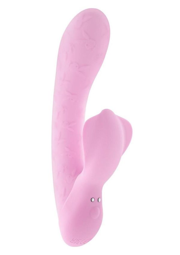 Playboy Rabbit Party Rechargeable Silicone Rabbit Vibrator - Purple - Image 4