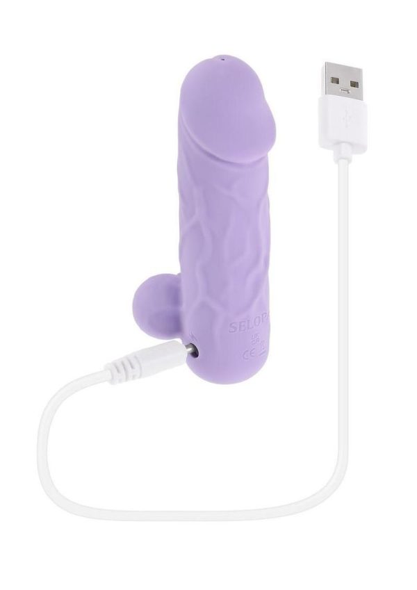 Selopa Ballsy Bullet Rechargeable Silicone with Sleeve - Purple - Image 4