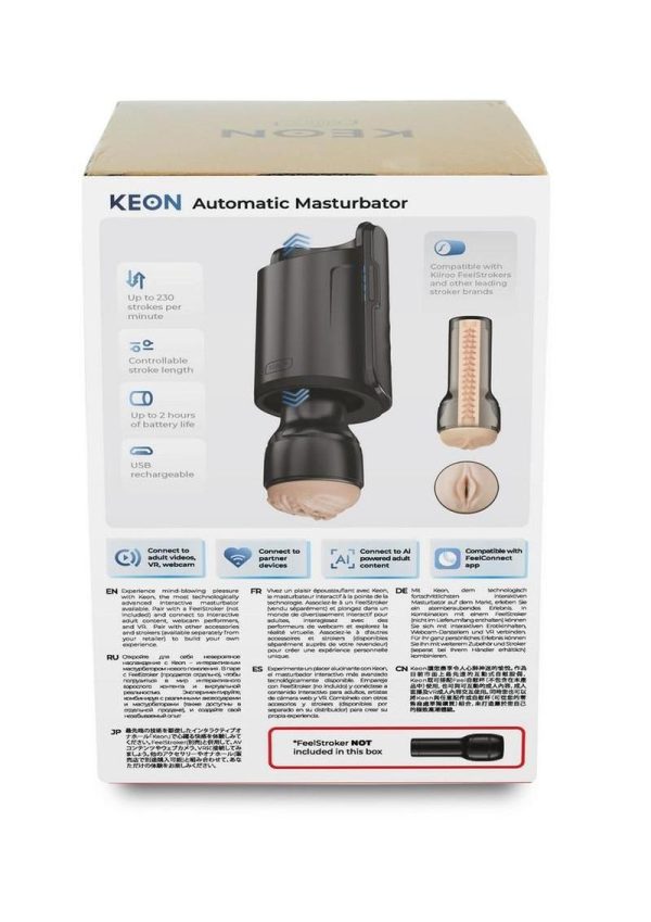 Kiiroo Keon Automatic Rechargeable Interactive WiFi Masturbator - Black - Image 4